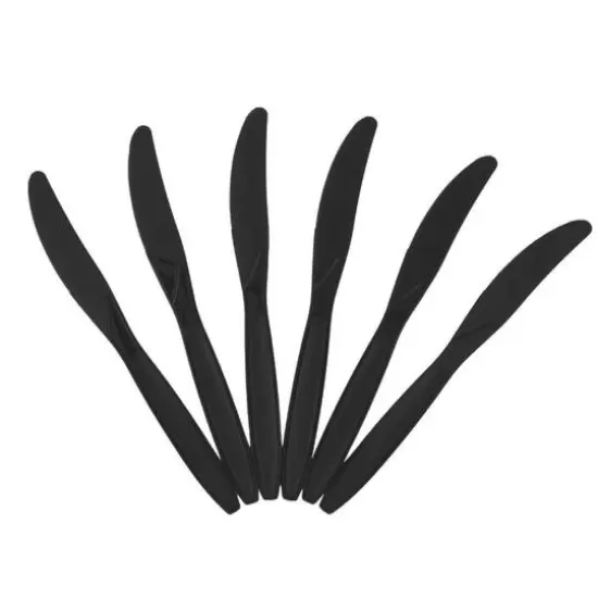 JAM Paper Premium Plastic Knives, 100ct. Black {1}