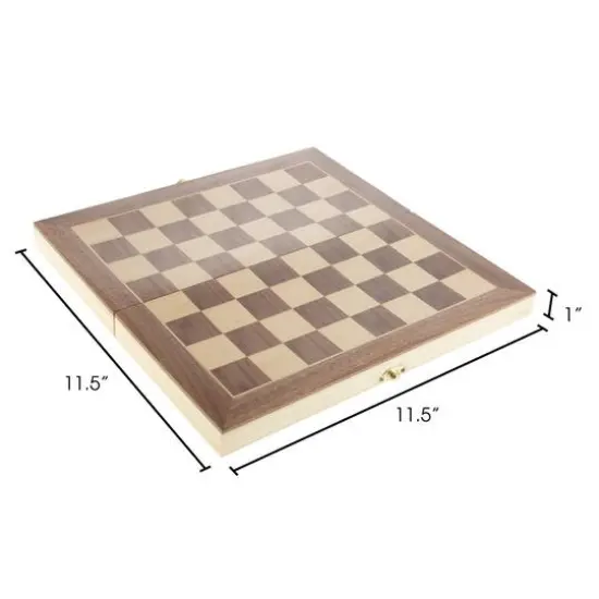 Toy Time Chess Set with Folding Wooden Board {3}