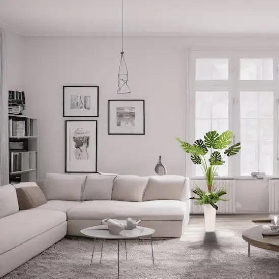 5ft. Artificial Tarovine Tree in White Decorative Pot {4}