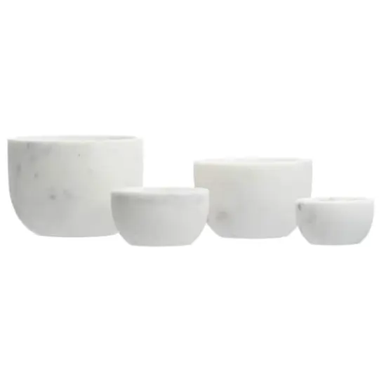 Hello Honey&reg; White Marble Bowls Set {3}