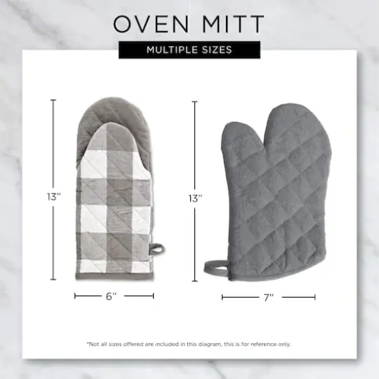 DII&reg; Tri Color Check Oven Mitts, 2ct. French Blue {6}