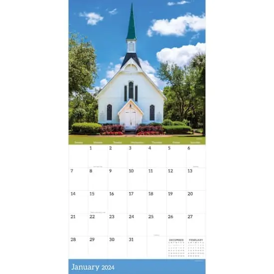 TF Publishing 2024 Churches Wall Calendar {4}