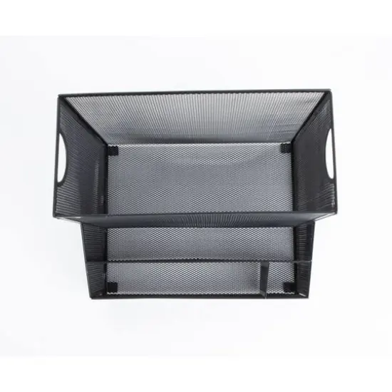 Mind Reader Large Black Metal File Organizer Basket {6}
