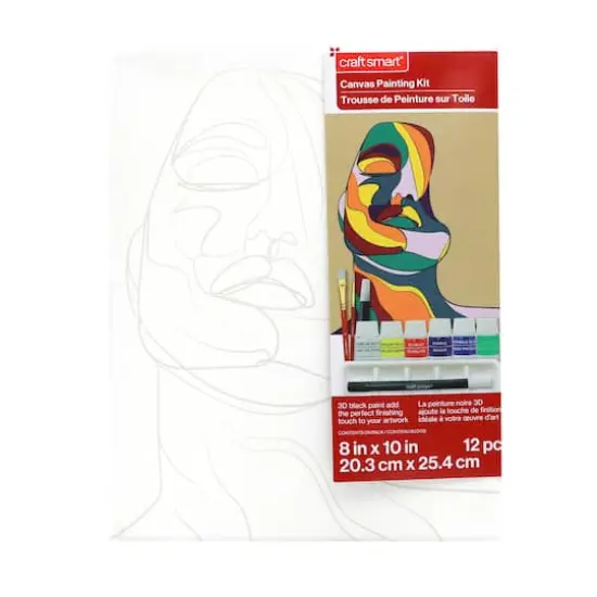 8" x 10" Abstract Face Canvas Paint Kit by Craft Smart&reg; {3}