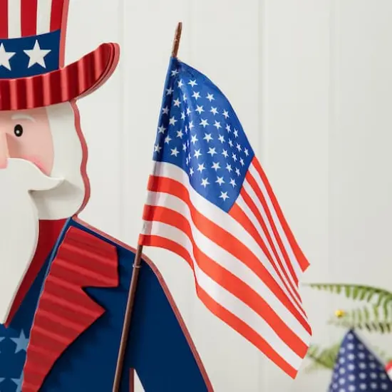 Glitzhome&reg; 40" Patriotic America Uncle Sam Porch D&eacute;cor {6}
