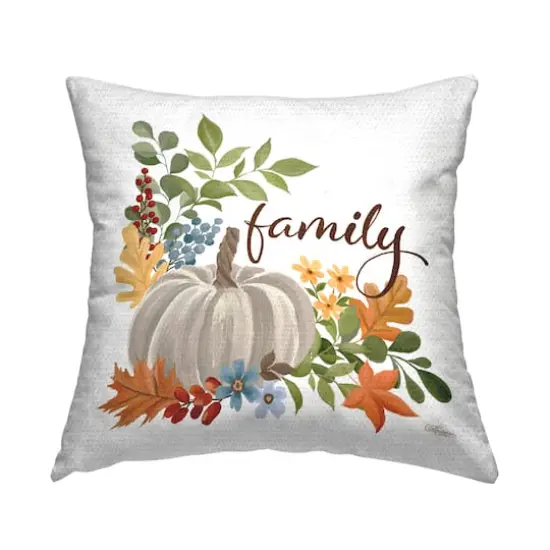 Stupell Industries Autumnal Family Pumpkin Outdoor Printed Pillow {1}