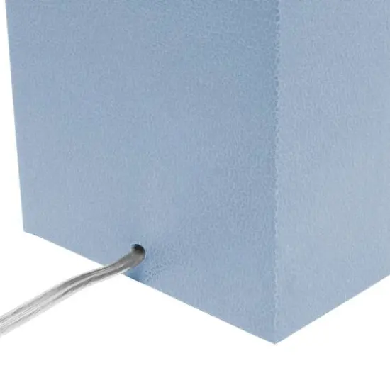 Lalia Home Lexington 21" Leather Table Lamp with USB Charging Port Periwinkle {10}