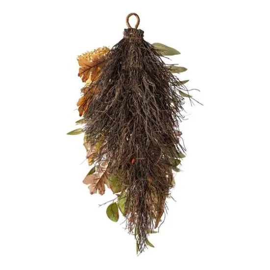 Glitzhome&reg; 27" Fall Pumpkin Leaf Swag {16}