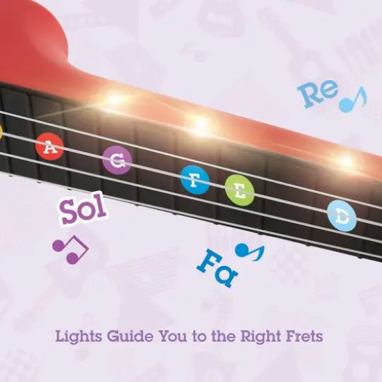 Hape Learn With Lights Red Electronic Ukulele {3}