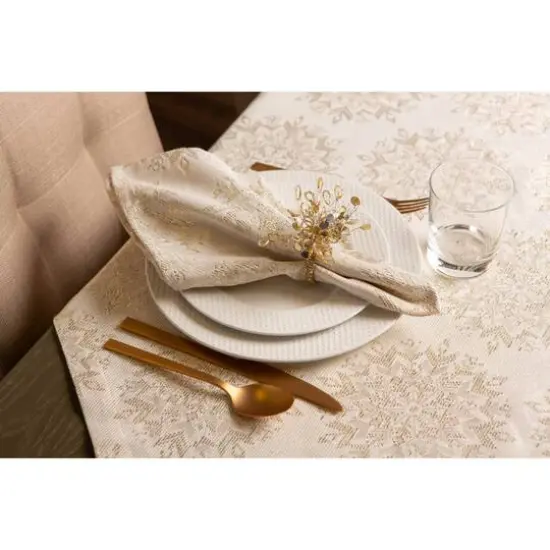 Winter Sparkle Jacquard Square Table Topper 40" x 40" {4}