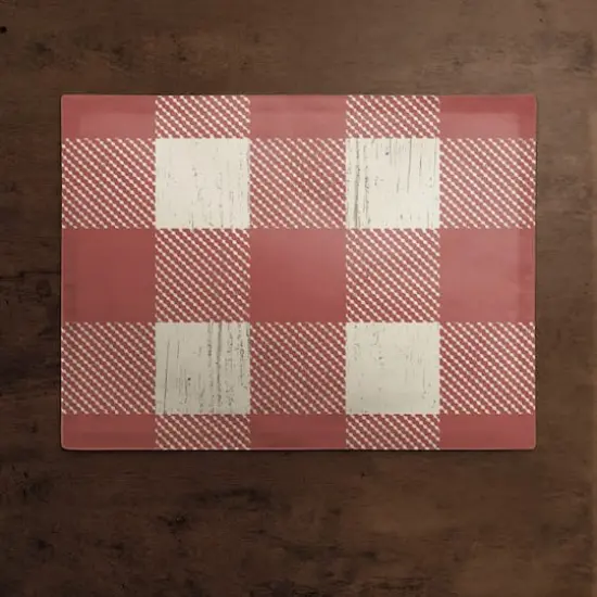 Red Buffalo Check Cotton Twill Placemat {3}