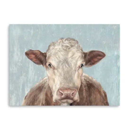Lumaprints Brown Swiss Cow Canvas Wall Art {1}