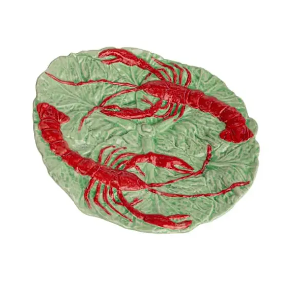 Hello Honey&reg; 10.25" Red & Blue Lobster Feast Stoneware Plates, 6ct. {6}