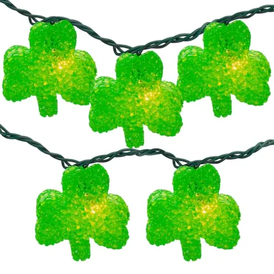 10ct. Irish Shamrock St Patrick's Day String Lights {1}