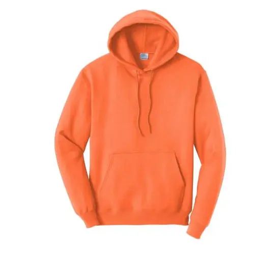 Port & Company® Neon Core Fleece Pullover Hooded Sweatshirt Neon Orange {2}