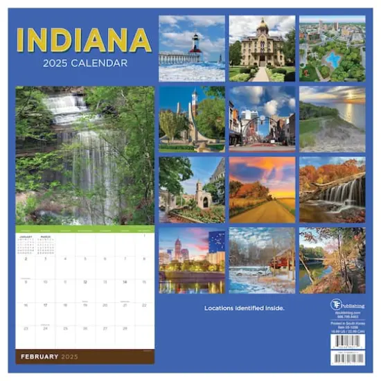 TF Publishing 2025 Indiana Wall Calendar {3}