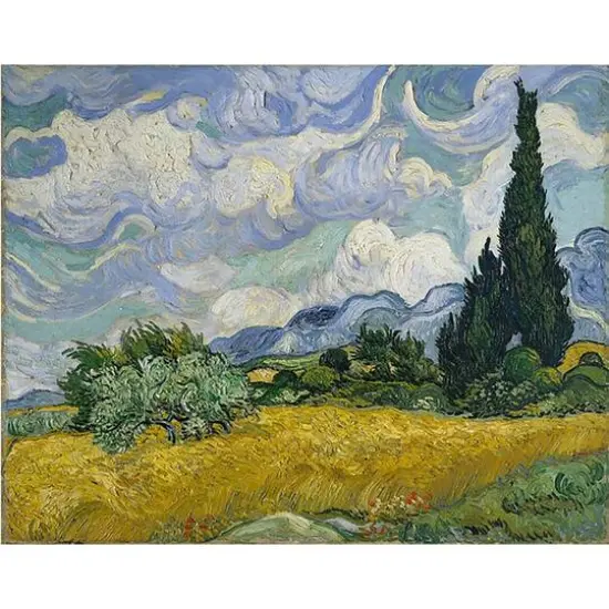 Sparkly Selections Wheat Field with Cypresses by Vincent Van Gogh Diamond Painting Kit, Round Diamonds {2}