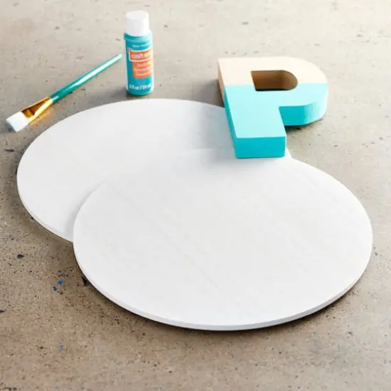 12" Circle Plaque by Make&reg; Market, 2ct. Whitewashed {3}