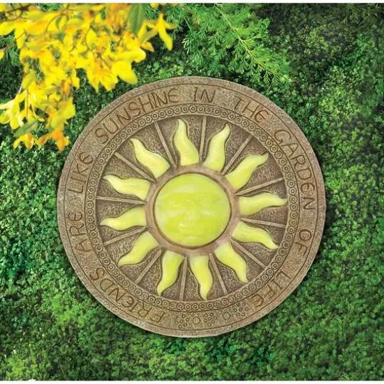 10.5" Bursting Sun Glowing Stepping Stone {3}