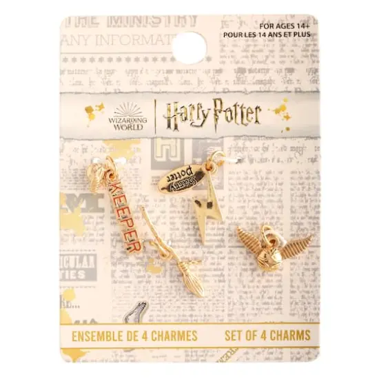 Harry Potter Gold Quidditch Charm Set {4}