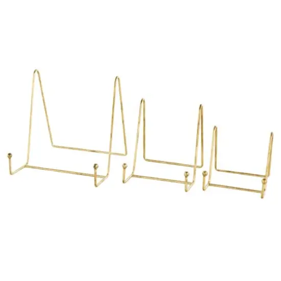 Gold Metal Wide Triangle Display Easel Set {1}