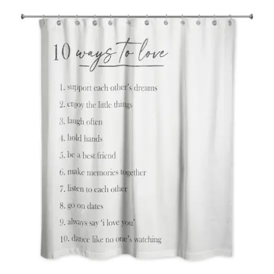 Ten Ways to Love 71" x 74" Shower Curtain {3}