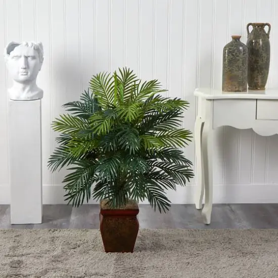 3.16ft. Areca Plant with Decorative Red Planter {6}