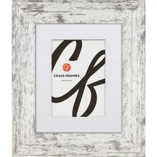 4 Pack American Barn Alabaster White Picture Frame with Mat by Craig Frames {3}