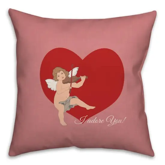Cupid Heart 18" x 18" Throw Pillow {1}