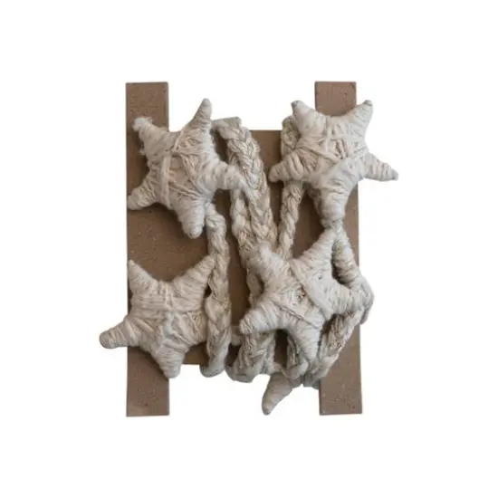 Hello Honey&reg; 6ft. Natural Handmade Cotton Blend Star Garland {5}