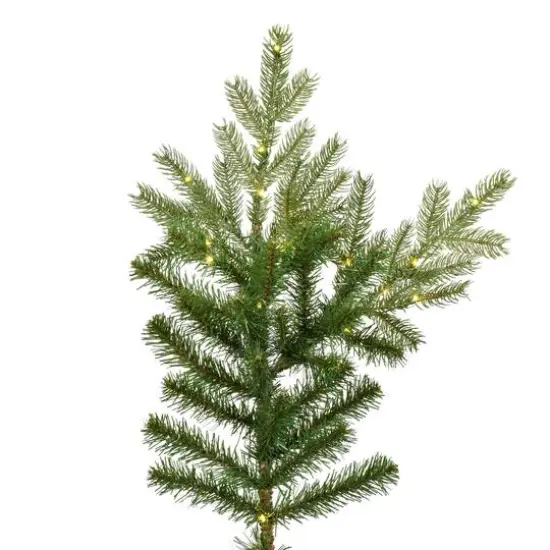 6.5ft. Pre-Lit Sherwood Fir Artificial Christmas Tree, Warm White LED Lights {4}