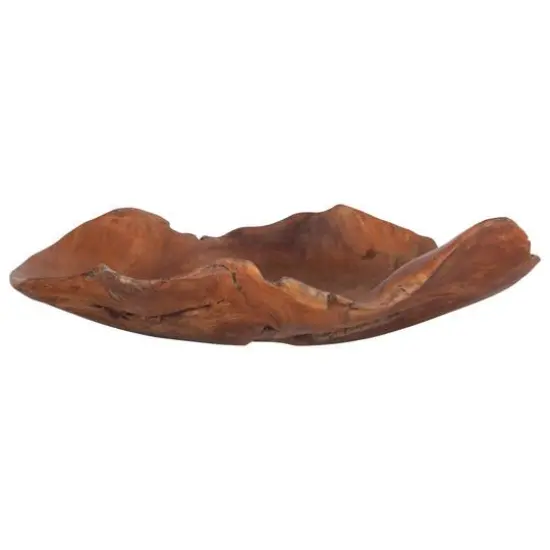 Hello Honey&reg; 19.5" Decorative Hand-Carved Teakwood Bowl {1}