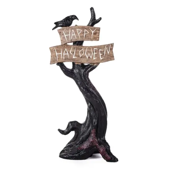 3ft. Halloween Tree with Sign {1}