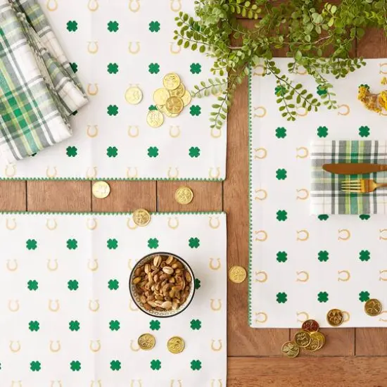 DII&reg; Clover Horseshoe Printed Placemats, 4ct. {6}