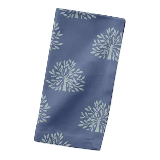 Blooming Bush Cotton Twill Napkin Navy {3}