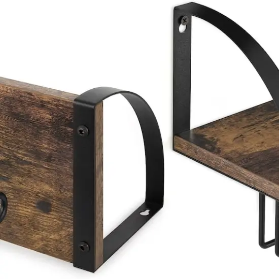 NEX&trade; 15" Wall-Mounted Paper Towel Holder with Shelf Bronze {5}