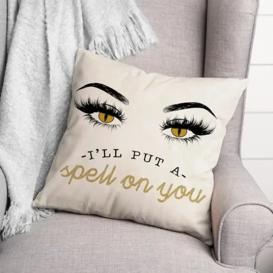 I'll Put A Spell On You Eyes Throw Pillow {3}