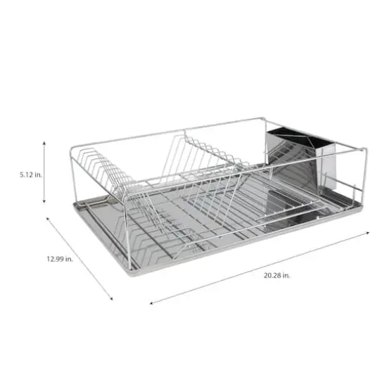 Kitchen Details Twisted Chrome 3-Piece Dish Rack {5}