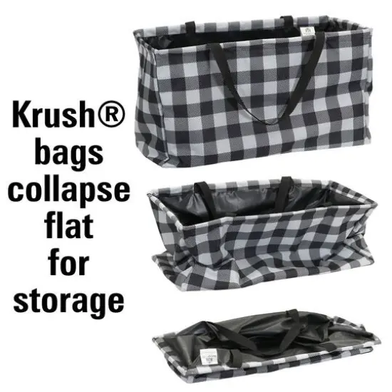 Household Essentials Krush&reg; Black & White Canvas Utility Tote {5}
