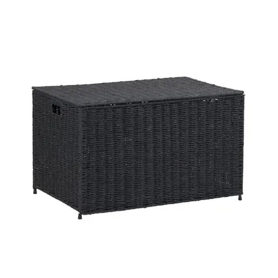 Household Essentials Large Woven Chest Black {1}