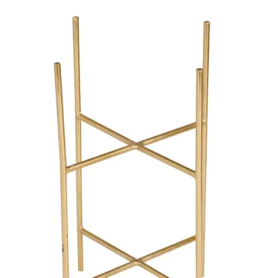 Gold Modern Planter, Set of 2" 6", 5" {4}