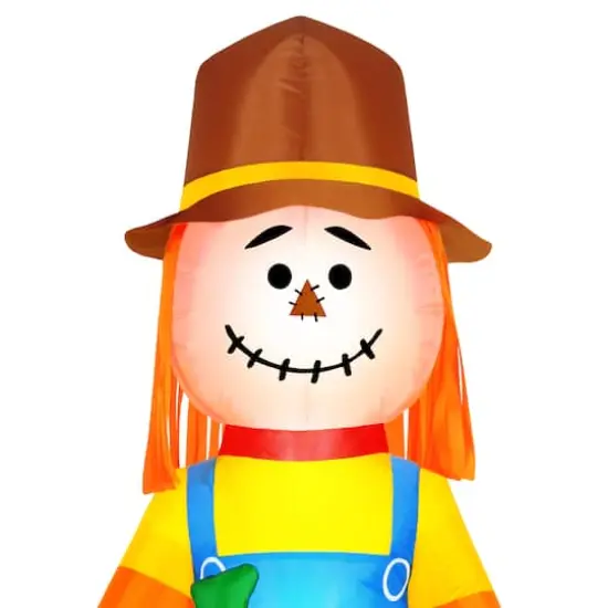 Airflowz Inflatable 7.5ft. Harvest Scarecrow Holding Pumpkin {5}