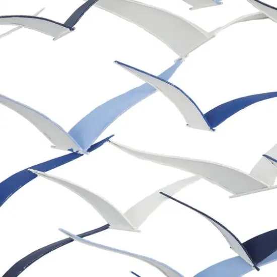 Blue Metal Coastal Wall Decor, 25" x 48" x 3" {4}