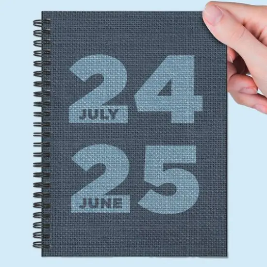 TF Publishing 2024-2025 Medium Denim Spiral Weekly Monthly Planner {9}