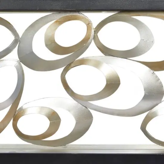 48" Gold & Silver Contemporary Abstract Metal Wall D&eacute;cor {3}