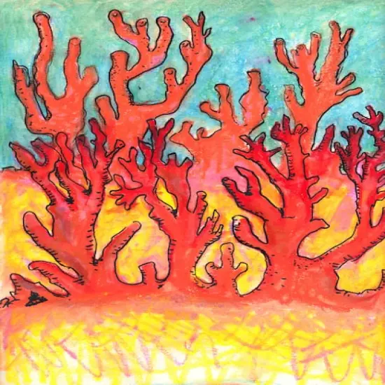 Bright Stripes Watercolor Blends & Ink Mash Up Art Pack {6}