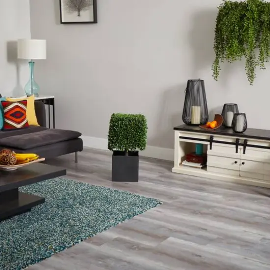 27" Boxwood Artificial Plant in Black Planter {6}