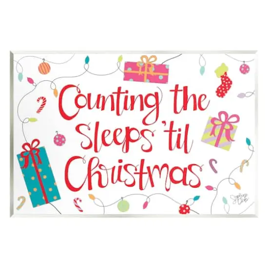 Stupell Industries Counting The Sleeps 'Til Christmas Wall Plaque Art {1}