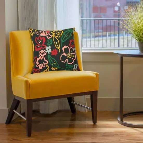 Hello Honey® Multicolor Square Jaunty Floral Printed Pillow Cover {4}