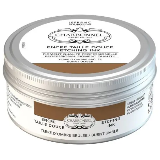 Charbonnel Etching Ink, 200mL Burnt Umber {1}